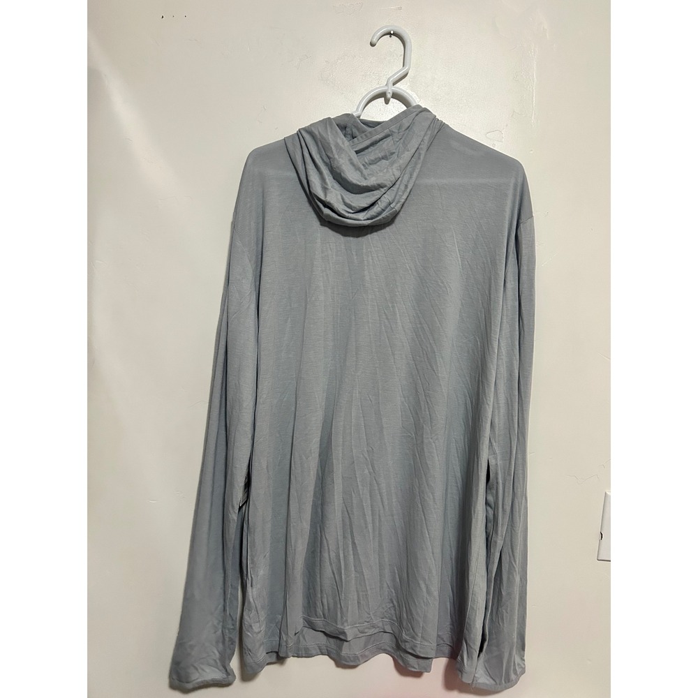 Free Fly Mens Bamboo Lightweight Hoodie Aspen Grey UPF 20 XXL NWT - Picture 3 of 5